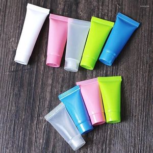 Storage Bottles 100pc/Lot 5ml 10ml Plastic Lotion Portable Bottle Rotated Cap Colorful Cosmetic Empty Tube Hose Refillable Makeup