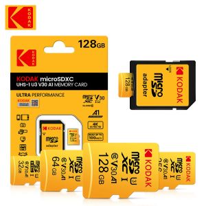 Karty 20pcs Kodak U3 Micro SD Karta 32 GB 64 GB 128 GB SDXC/SDHC Klasa 10 Flash Memory Card Micro SD 32 GB SDCard dla smartfonów/aparatu