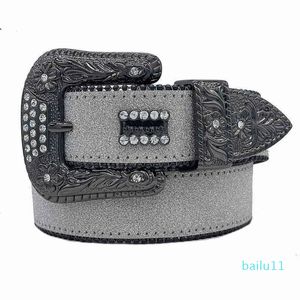 Star Model Designer Belt Pass Simon Pass dla mężczyzn Women Losny Diamond Belt Black