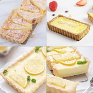 1/6Pcs Non-Stick Fluted Pie Tart Pan Rectangle Cake Mold Mini Pie Pan Removable Bottom Pie Pizza Quiche Flan Mould Baking Tool