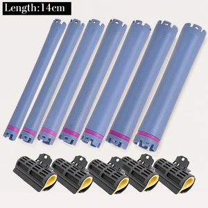 10pcs/set 24V 14cm Super Long Electric Heated Hair Rollers Digital Perm Curlers Rods Sticks Sponge Clamps Hairdresser Tools 1793