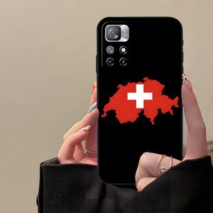 Swiss National Flag Phone Case For Xiaomi 11T 11X 11 11i 12 12X 10T 10TPro 10S 10Pro Pro Lite Ulltra MIX4 CIVI Funda Black Cover