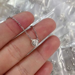 Designer Charm 925 Sterling Silver Carter UFO Single Diamond Necklace 18K Gold CNC Pendant Collarben Chain Exquisite High Version