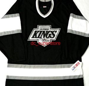 Дешевые пользовательские La Kings Blank Gretzky 198898 CCM Hockey Jersey Stitch Добавить любое число названии мужчины для детей хоккейные майки xs5xl3889216