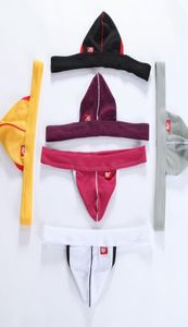 Mjuk bomullsmän thong och g sträng underkläder sexig cool man bikini trosor mode plus size sxl 9 färger 4003wd 4003wd88152244183535