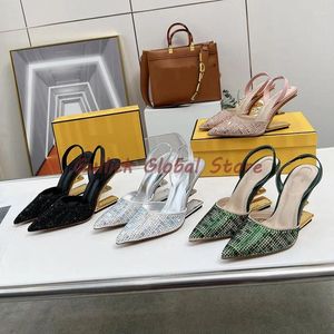 Sandalen klassische Frauen Schuhe echtes Lederspitz Zeh Strass flache Hollow Heels Slingback Strange Style Sommer lässig