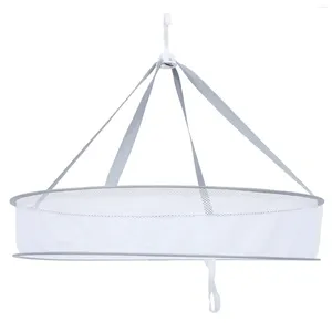 Hangers Net Pocket Drying Basket Clothes Container Towel Rack Coat Dryer Sweater Cleanse Hanging Foldable Laundry