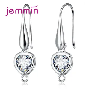 Dangle Küpe Kadınlar Diy Takı Bulguları Heart Crystal 925 Gümüş U şeklinde Brincos