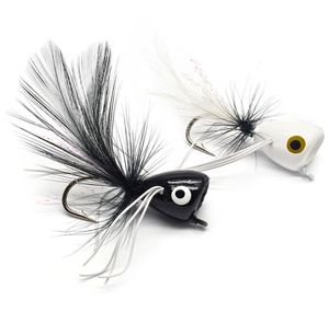 Yazhida Fly Popper Fishing Lure 10st flytande bete för basöring Pike Panfish Yzdfly Popper sötvattenbete 2010312779359