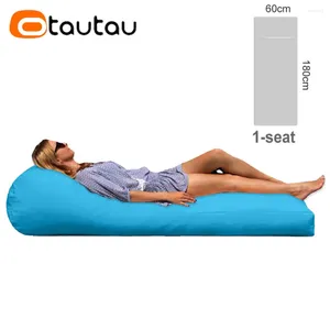 Chair Covers OTAUTAU Outdoor Chaise Lounge Pouf Cover No Filler Whaterproof Swim Pool Floating Beach Garden Camp Beanbag Puff Sofa Bed SF059