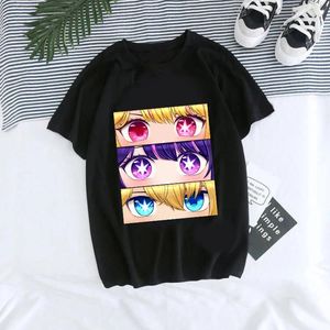 Women's T Shirts 2024 Harajuku Ullzang Women T-shirt Anime Oshi No Ko Shirt Unisex Ai Ruby Akane Aquamarine Hoshino Short Sleeve Top Fe