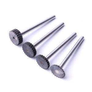 5pc Ferramenta de cortador de arquivos rotativos 12mm*1/2/3/4mm de tungsten aço de aço cortador de bits T para a ferramenta rotativa de escultura de plástico de madeira de madeira