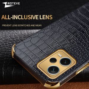 Zroteve Crocodile Leather Ring Holder Soft Cover For Xiaomi Redmi Note 12 s 12S 11S 11 Pro Plus Xiomi Note12 Note12S Phone Case