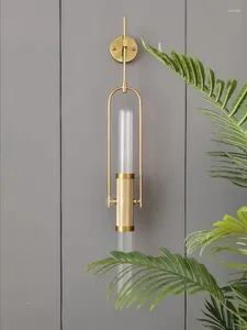Lampa ścienna Creative Art Deco Clear Gold Metal Metal G9 Home Lighting Sconce do Sall -Sypiriet Aile Schody Drop