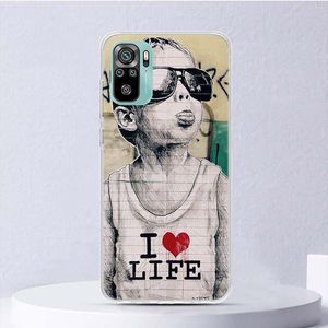 Street Art Banksy Graffiti Soft Case For Xiaomi Redmi Note 11S 10S 12 11 10 Phone Cover 11T 11E Pro Plus 9 9S 8 8T 9T 7 Shell