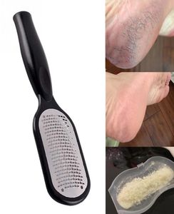 Pedicure fotfil callus remover rostfritt stål fotskrapa bärbar rasp kolossal fot grater skrubber pro för våta torr fötter8313091