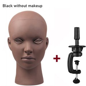 New Female Bald Mannequin Head con stand per scegliere la cosmetologia Esercitarsi addestrando Manikin Head per fare le parrucche per acconciatura.