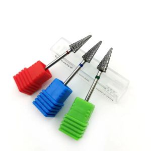 HYTOOS CONE FAPE NAIL DRILL BIT CARBIDE MILLING CUTTER FÖR MANICURE ROTARY BURR Electric Borr Accessories Tool
