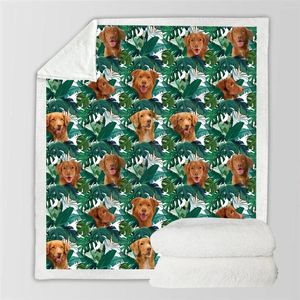 ブランケットNova Scotia Duck Tolling Retriver Fleece Blanket 3D