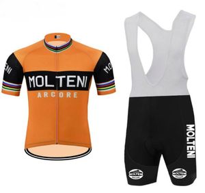 Nya 2022 män Molteni Team Cycling Jersey Set Short Sleeve Cycling Clothing Mtb Road Bike Wear 19D Gel Pad Ropa Ciclismo Bicycle MA3762196