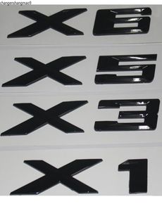 Numero ABS nero lucido Lettere parole Badge Trunk Badge Badge Emblems per BMW X1 X3 X5 X66142193