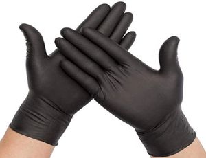 Rękawiczki jednorazowe Czarne rękawiczki nitrylowe rękawiczki medyczne przemysł proszek lateksowy PPE Garden1721646