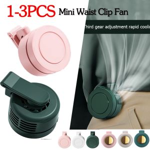 Lüfter Mini Clip Fan Hanging Taillenhals Lüfter Girl Elektrische Luftkühlventilator 900mAh USB Leafless Lüfter 3 Geschwindigkeiten für Camping -Fischen im Freien