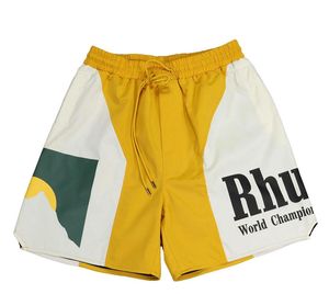 Jogginghosen Herren Hosen Höschen Mann Pant Rhude Shorts Herren Designer Männer Mode Swimshorts kurze Shorts Mode Lose Black Rhude Shorts Rhude Clothing Beach für Mann Yu