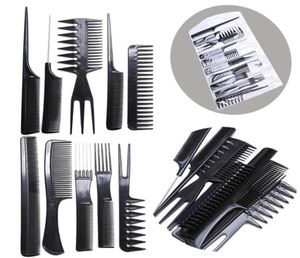 Dropship 10st Professional Salon Hair Combs Kits Barber Cutting Comb Brushes Antistatic Hairbrush Hair Care Styling Tool Set1404233