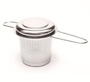 TEA TOOLS ROINELESS STÅL MESH LOOSE BLEAF TEA INFUSER SYNER DIFFUSER MED LID FICKING HANDLE SPICE FILTER STEEPER XBJK22035436536