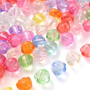 Mix Style trasparente acrilico simpatico perle colorate perle a stella heart fiore perle per la catena della catena del telefono che produce forniture