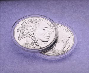 Outras artes e ofícios 1 oz 999 Fine American Silver Buffalo Raro Coins 2015 Brass Plating Silver Coin5438598