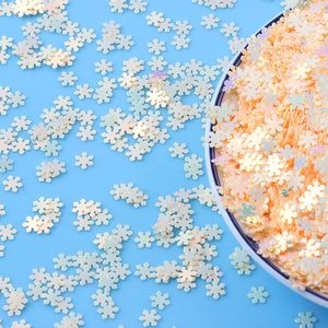 5 mm Golden Snowflake Carzy do dekoracji przyjęcia weselnego, kryształowe materiały do ​​napełniania błota, cekiny paznokci, cekiny odzieżowe