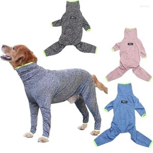 犬のアパレルペットの衣服タートルネック大きなジャンプスーツパジャマ大型犬ラブラドールハスキー服フーディパジャマトラックスーツPJS 11xl