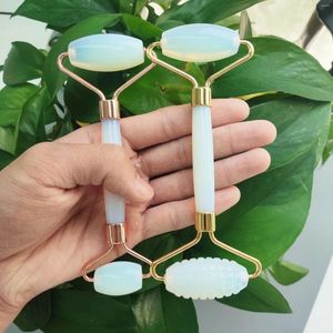 Dekorativa figurer Massager Jade Roller Face Opalite Facial Lyft Massage Natural Stone Beauty Slimning Skin Care Tool LWH