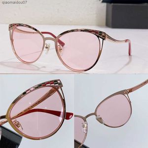 Sunglasses SERPENTI SUNGLASSES 6083 fashionable cat eye metal Lunettes de soleil curved legs cat eye frame with colored enamel snake scales luxurious men and women e