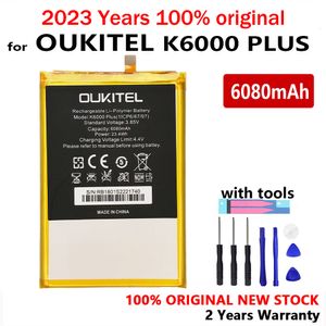Ny 100% original 6080mAh telefonbatteri för Oukitel K6000 plus backup -telefon av hög kvalitet batterier med verktyg+spårningsnummer