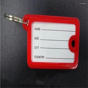 Keychains 10Pcs Color Double-sided Key Tag Luggage Classification Number Box Keychain