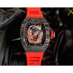 Mens Mechanical Watch Richa M RM57-03 스위스 자동 운동 Sapphire Mirror 고무 스트랩 브랜드 디자이너 스포츠 손목 시계 5x0s의 고급 시계