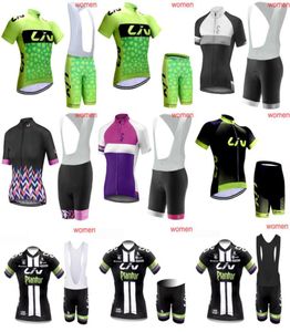 女性LIVチームサイクリング半袖ジャージーセット高品質の自転車服自転車服クイックドライMTB MAILLOT ROPA CICLISMO Y211744162