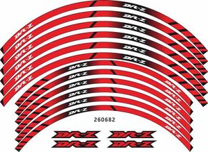 Motorcycle "18"21 tire inner ring reflective stripe stickers multicolor waterproof decals for SUZUKI DRZ 400E DR-Z 400S DRZ 250