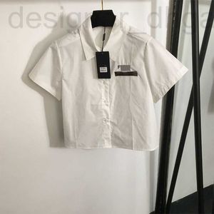 Men's Casual Shirts designer 2024 Spring/Summer Nanyou Leisure New Fashion Simple Embroidered Letter Fake Pocket Versatile Short Sleeve Shirt 1PMG