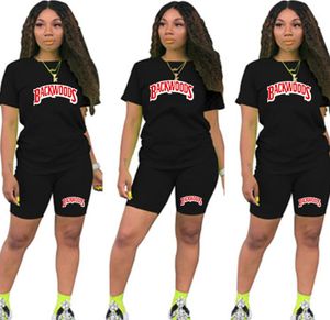 and Backwood Women Tshirts Two Piec Set Summer Short Mouw Oneck Casual 2 Piece Joggers Biker Shorts Women039s Outfit4864548
