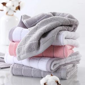 Toalha 3pcs Conjunto de face Toalhas de algodão xadrez de cabelo espesso da mão El Spa para adultos crianças Toalla de Cara Serviette