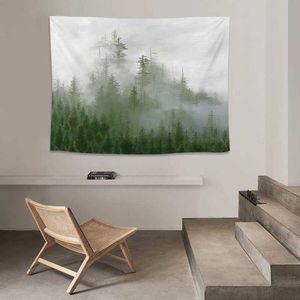 BAKGRUND TAPESTRY LANDSCAPE TAPESTERS HANGING Customized tyg sovrum sovsal Renovering Layout Bedside Decorative Tapestries R0411