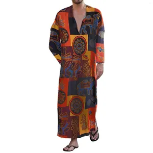 Men's Casual Shirts 2024 Men Arab Muslim Fashion Islamic Clothing Ethnic Gown Male's Shirt Homme Moroccan Kaftan Eid Prayer Long Robe Dress