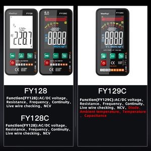 Ny Smart Anti-Burn Multimetro Digital Profesional AC DC Voltager Temp Capacitance Auto Range Ohm NCV Multimeters Tester