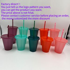 24oz/710ml Customize a variety of straw cups bottles mug Outdoor Portable Plastic Tumbler Drinkware