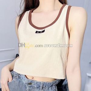 Women Yoga Vest Sexy Cropped T Shirt Letter Print Sport Tees U Neck Tanks Top Luxury Knitwear