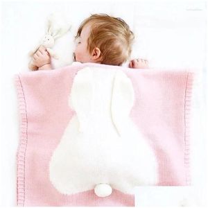 Blankets Swaddling Baby Holding Blanket Born Knit Ddle Wrap Ddling Infant Stroller Crib Slee Quit For Babies Girls Boys Drop Delivery Otd2G